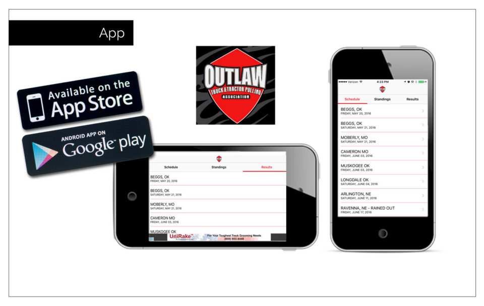 Association's website Outlaw mobile app - Digital Agency Northwest Iowa