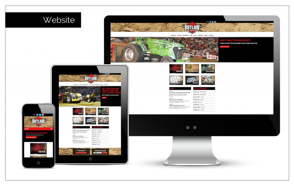 Digital Agency Northwest Iowa - Association's website for Outlaw Pulling by Agency Two Twelve